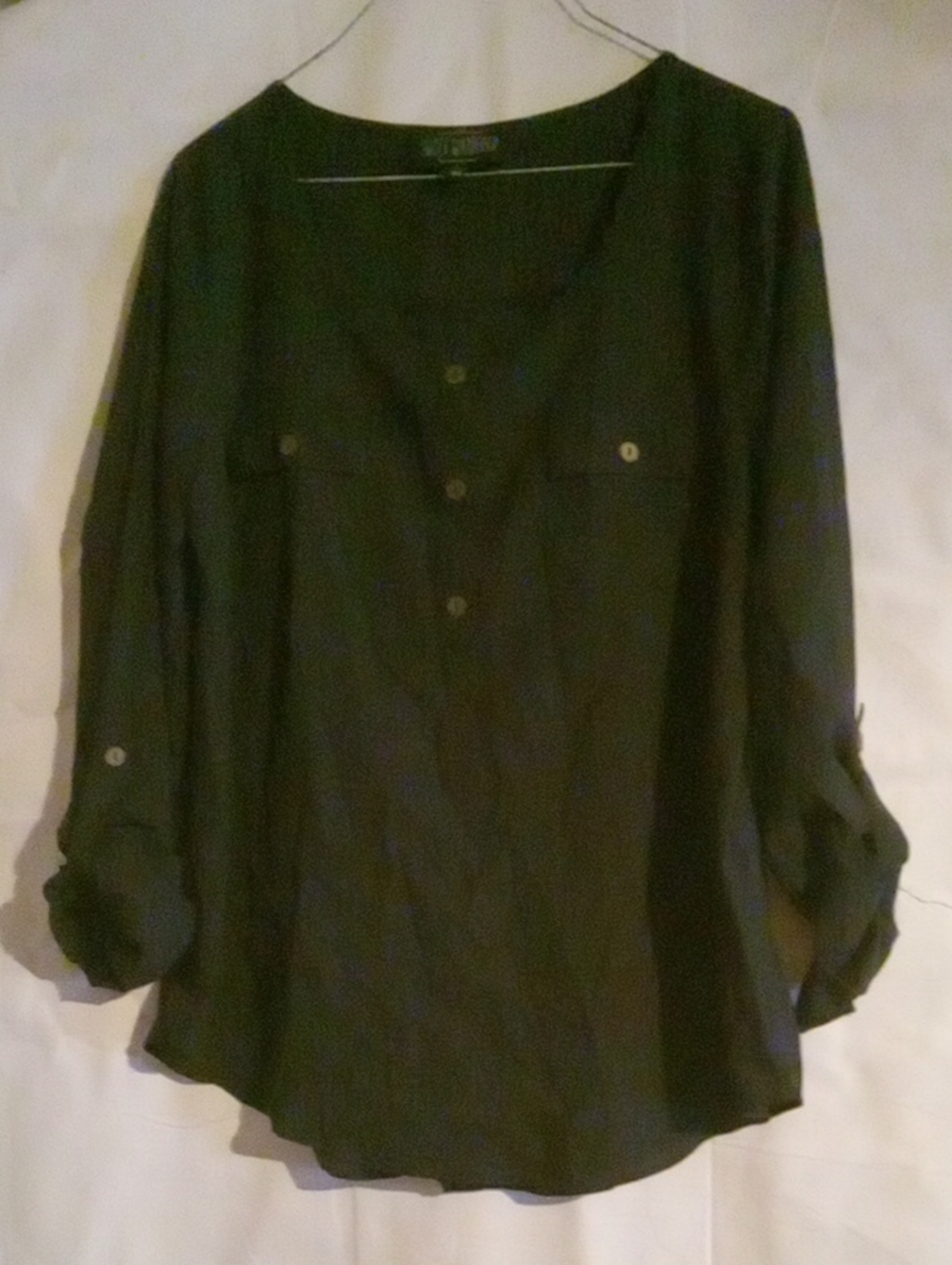 Sweet Wanderer Black Casual Button-Down Shirt